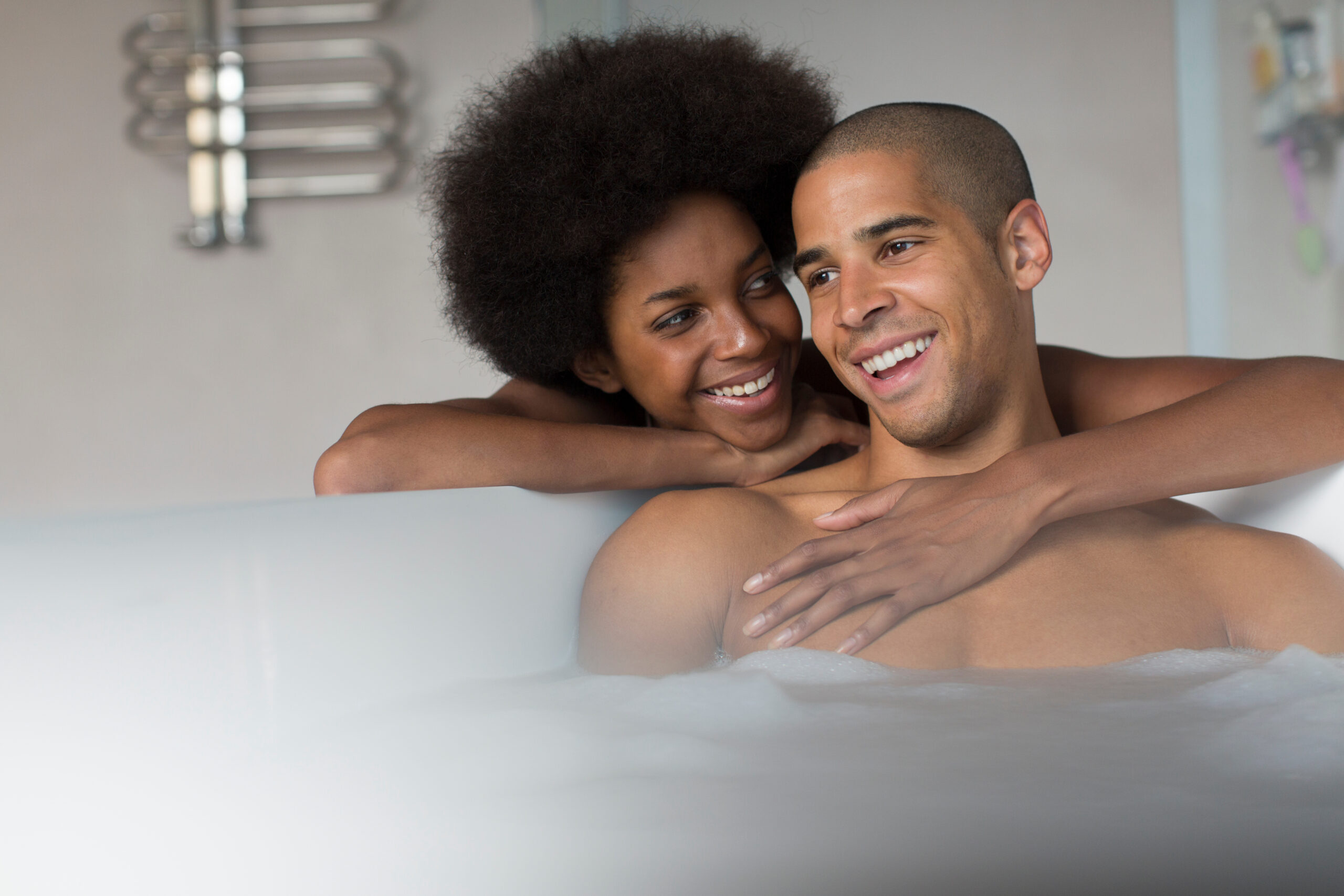 Baño romántico en pareja